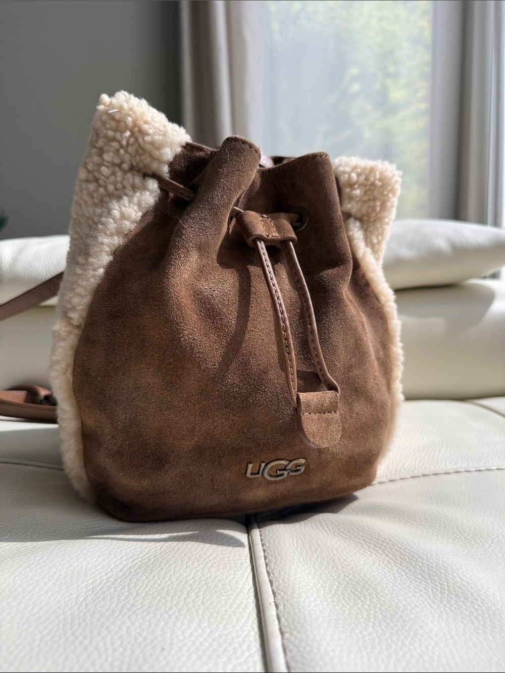UGG Suede Leather-Trimmed Backpack - Picture 10 of 17